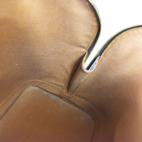Authentic LOUIS VUITTON LV Logo Alma Hand Bag Monogram Leather Brown France - Picture 15 of 16
